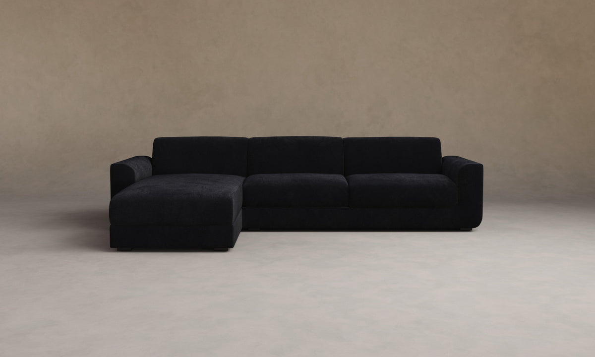 The Marcello Sectional - Marled Alpaca Velvet Nightfall