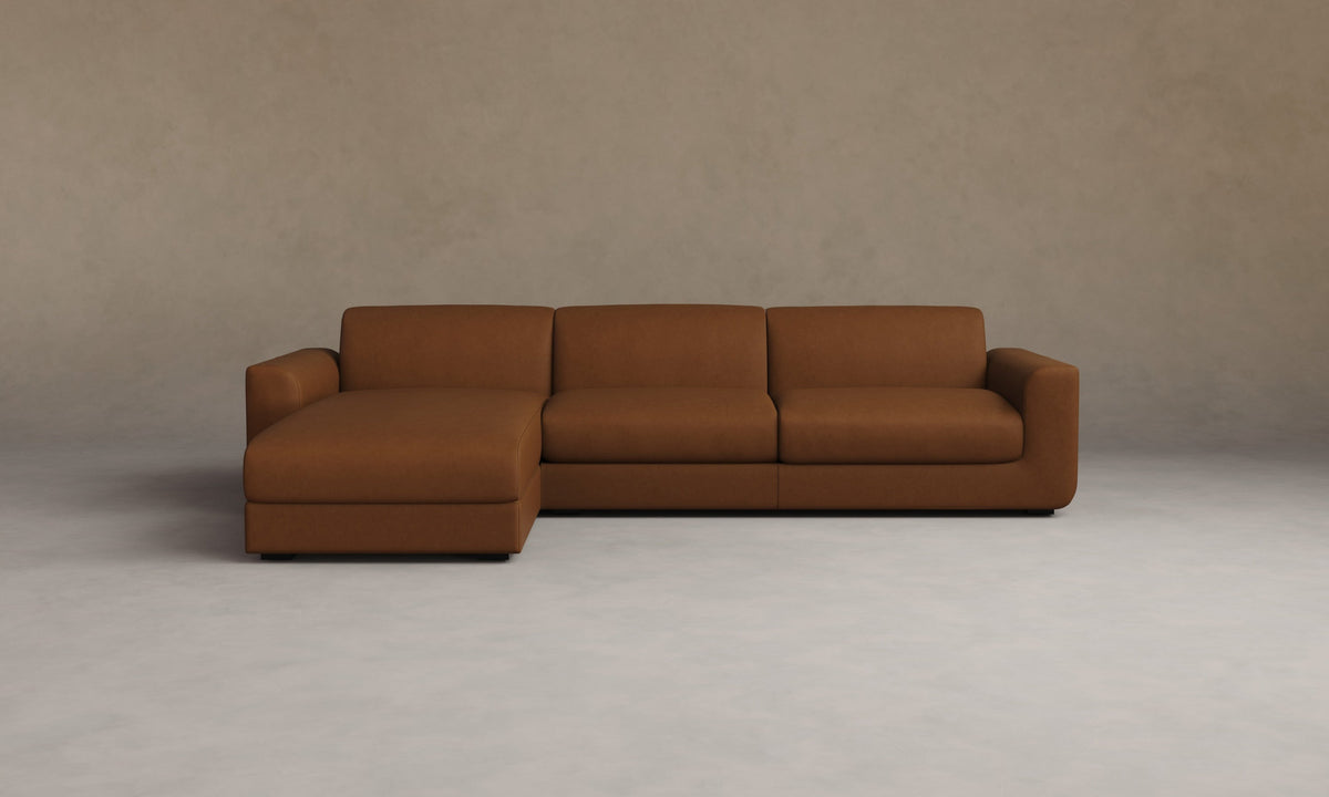 The Marcello Sectional - Nubuck Leather Saddle