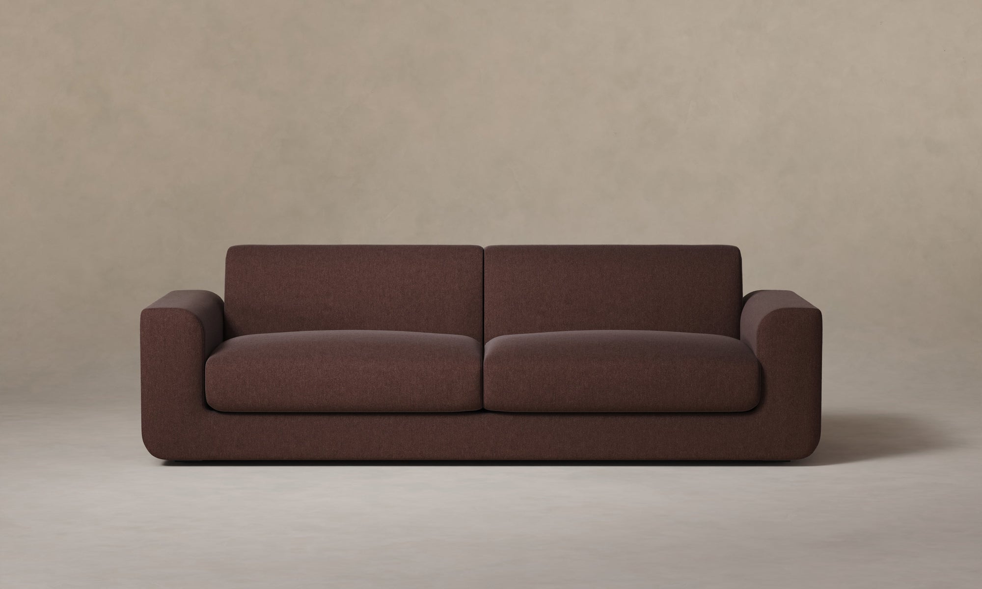 The Marcello Sofa - Marled Alpaca Velvet Molasses