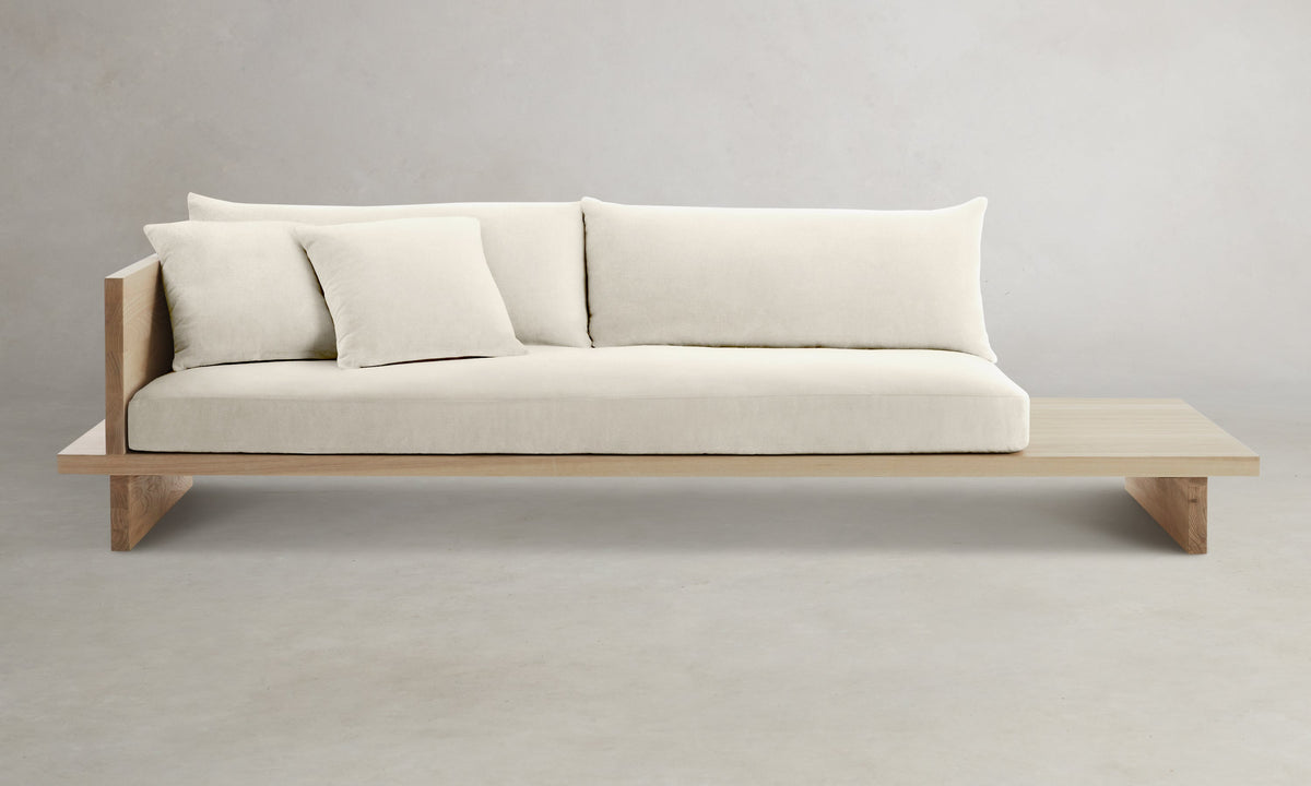 The Muir Sofa - Marled Alpaca Velvet Porcelain