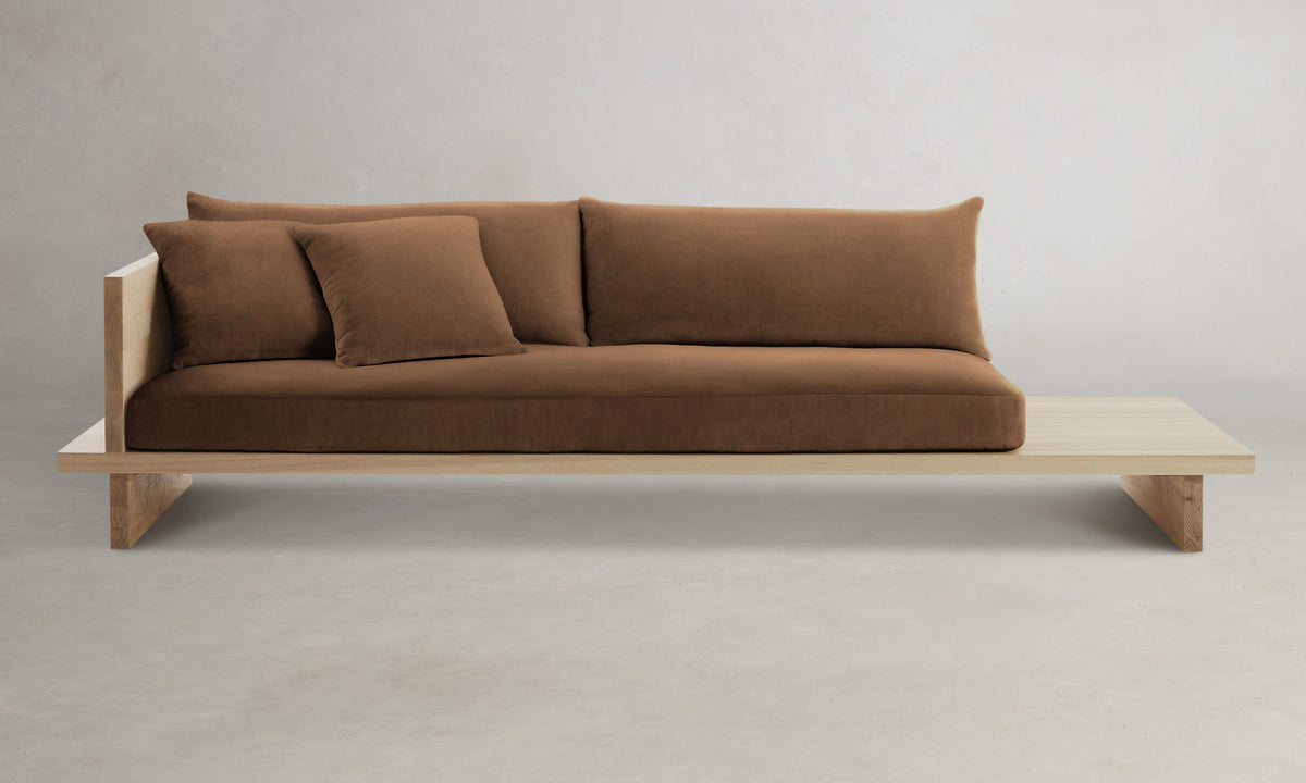 The Muir Sofa - Marled Alpaca Velvet Whiskey