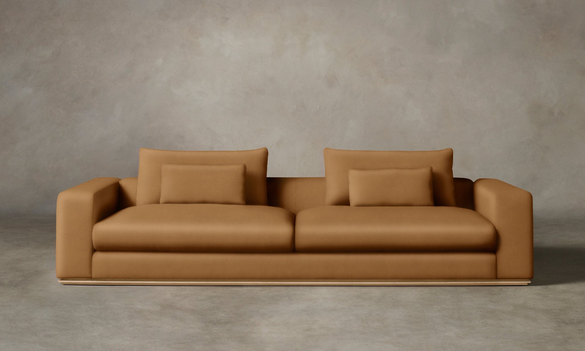 The Nicola Sofa - Costa Leather Nutmeg
