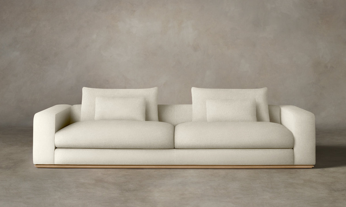 The Nicola Sofa - Marled Alpaca Velvet Porcelain