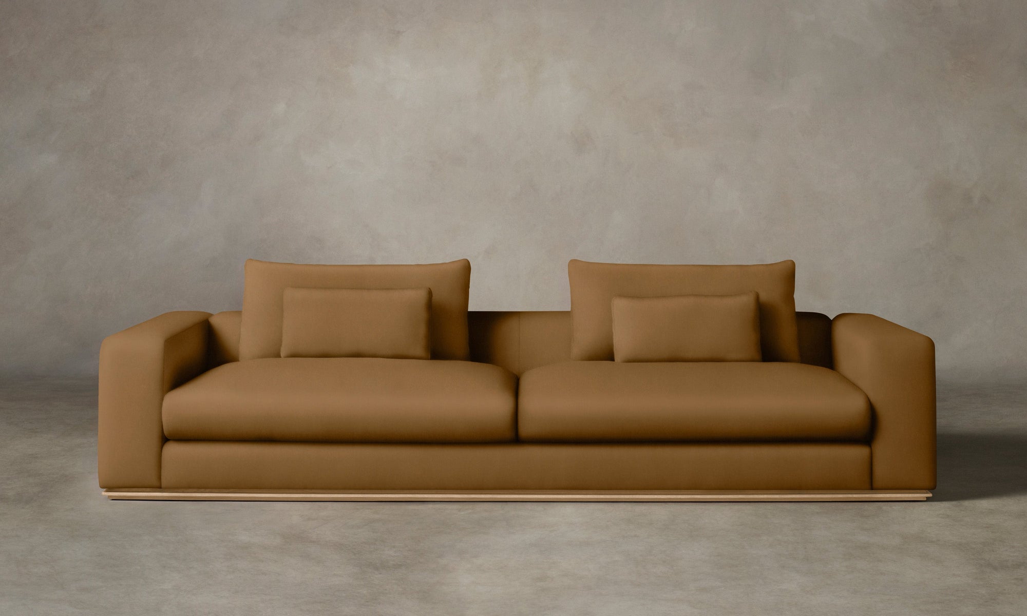 The Nicola Sofa - Nubuck Leather Saddle
