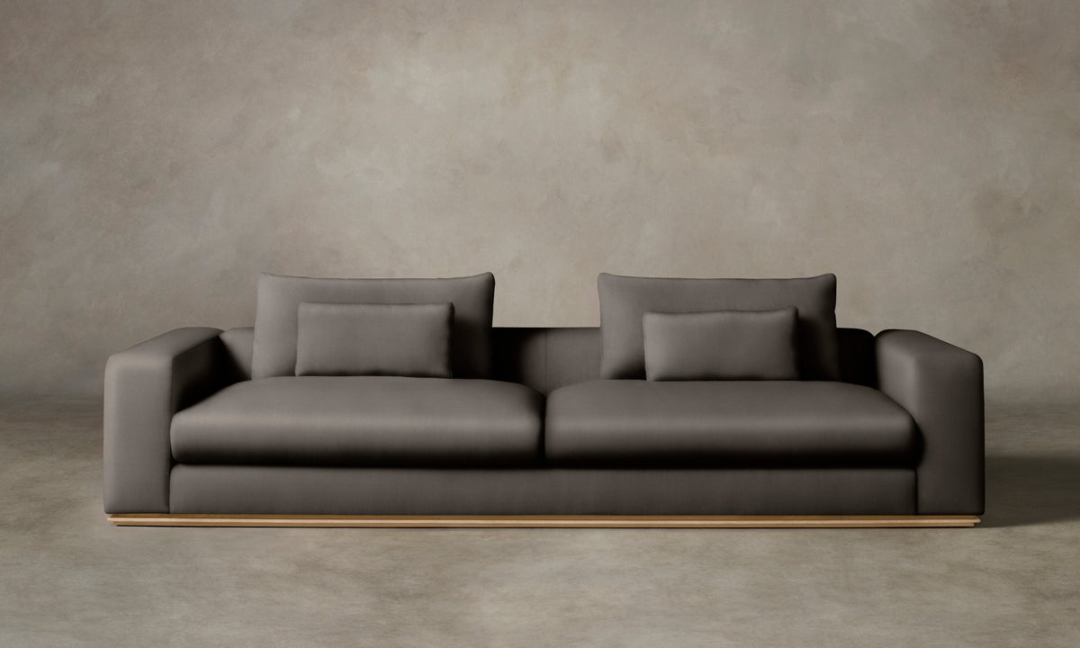 The Nicola Sofa - Pebbled Leather Ash