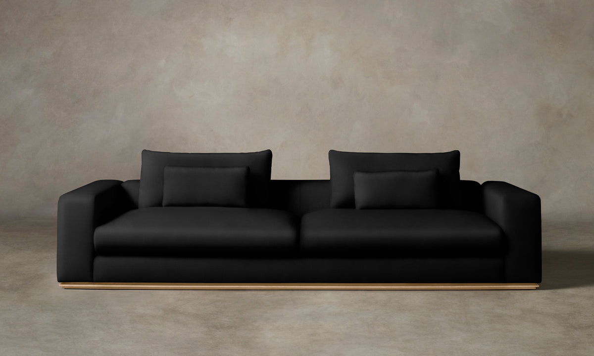 The Nicola Sofa - Pebbled Leather Ink