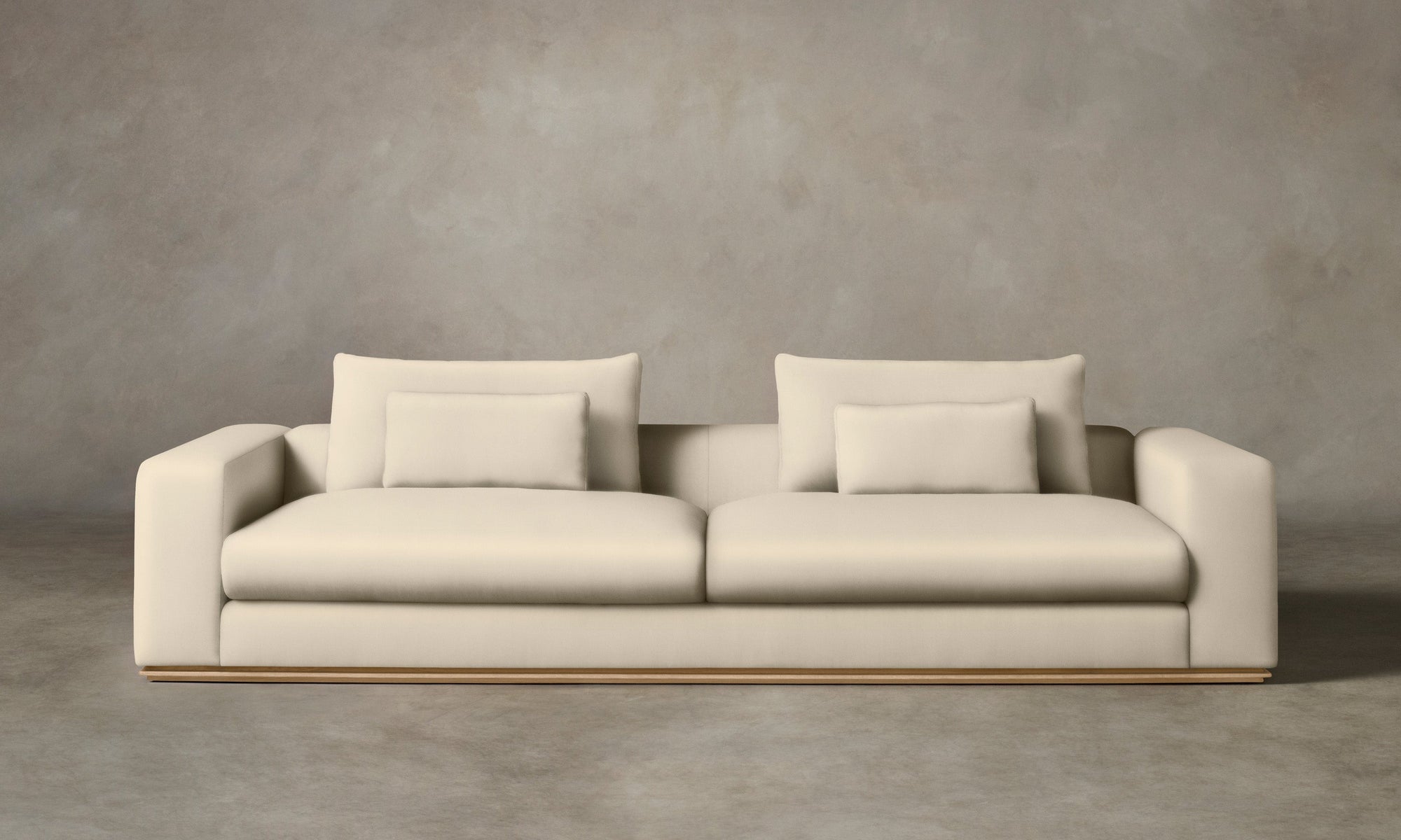 The Nicola Sofa - Pebbled Leather Swan