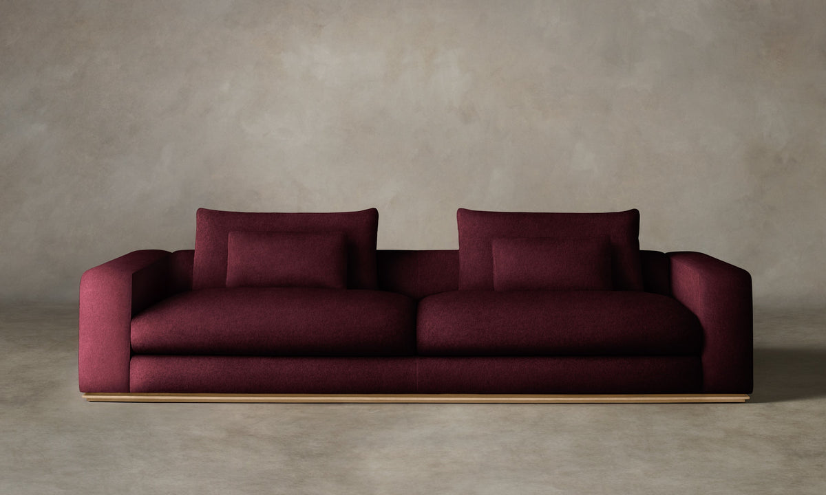 The Nicola Sofa - Performance Velvet Merlot