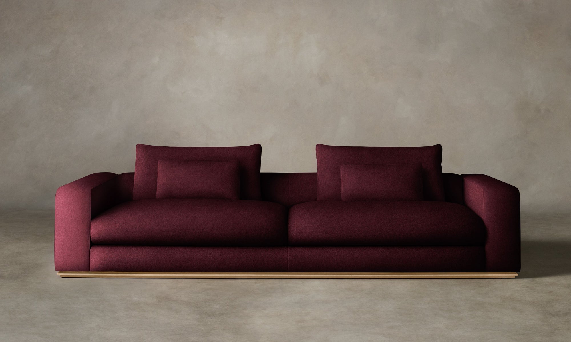 The Nicola Sofa - Performance Velvet Merlot