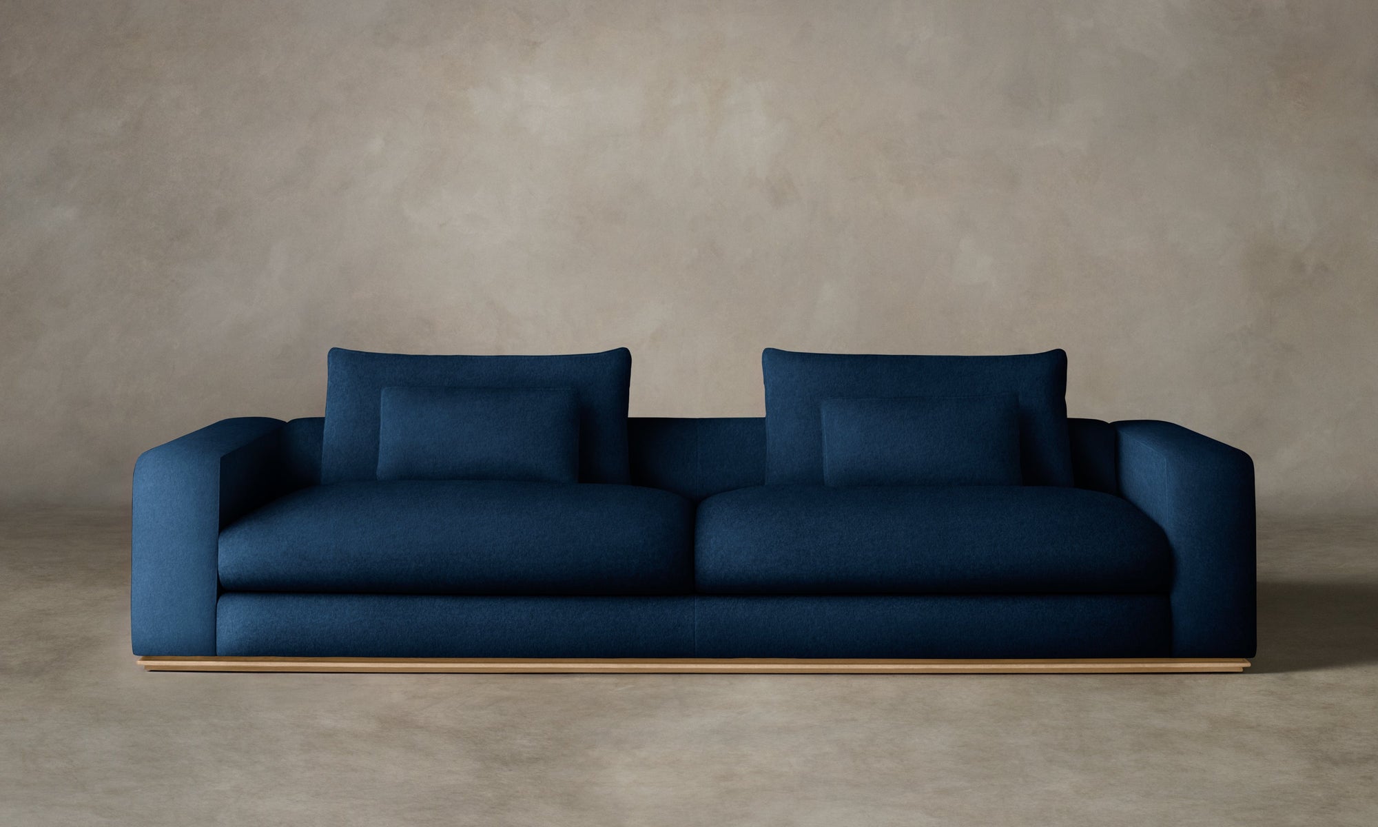 The Nicola Sofa - Performance Velvet Sapphire