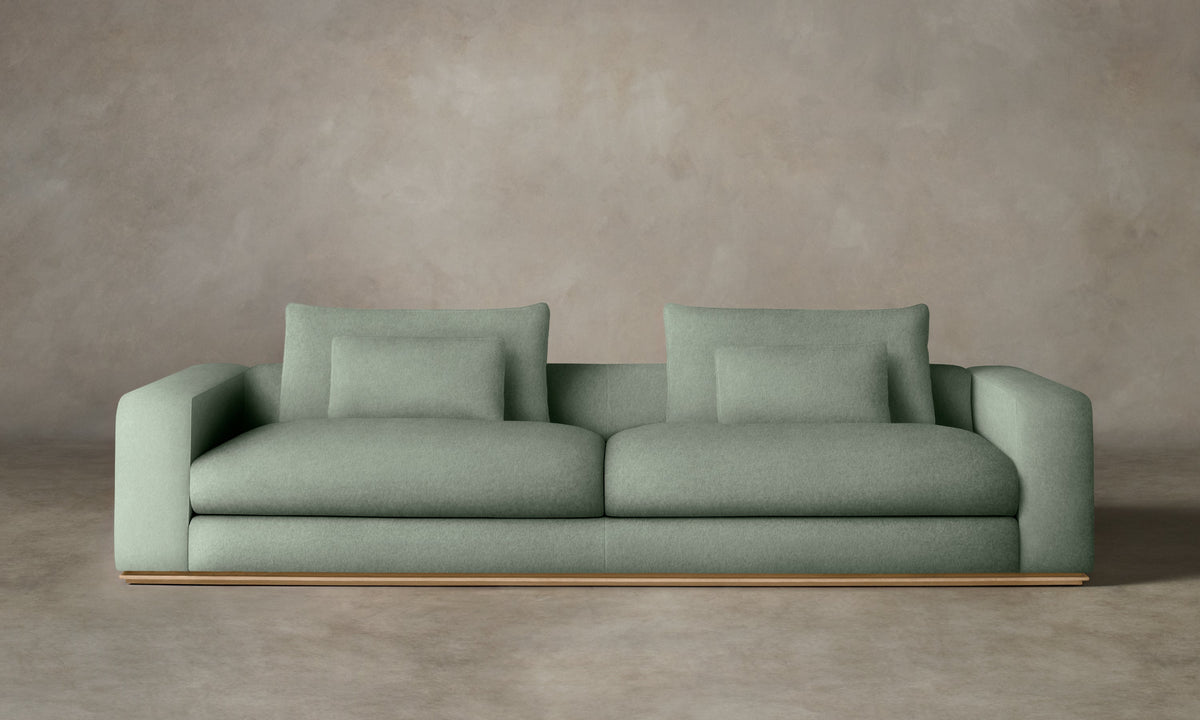 The Nicola Sofa - Performance Velvet Seafoam