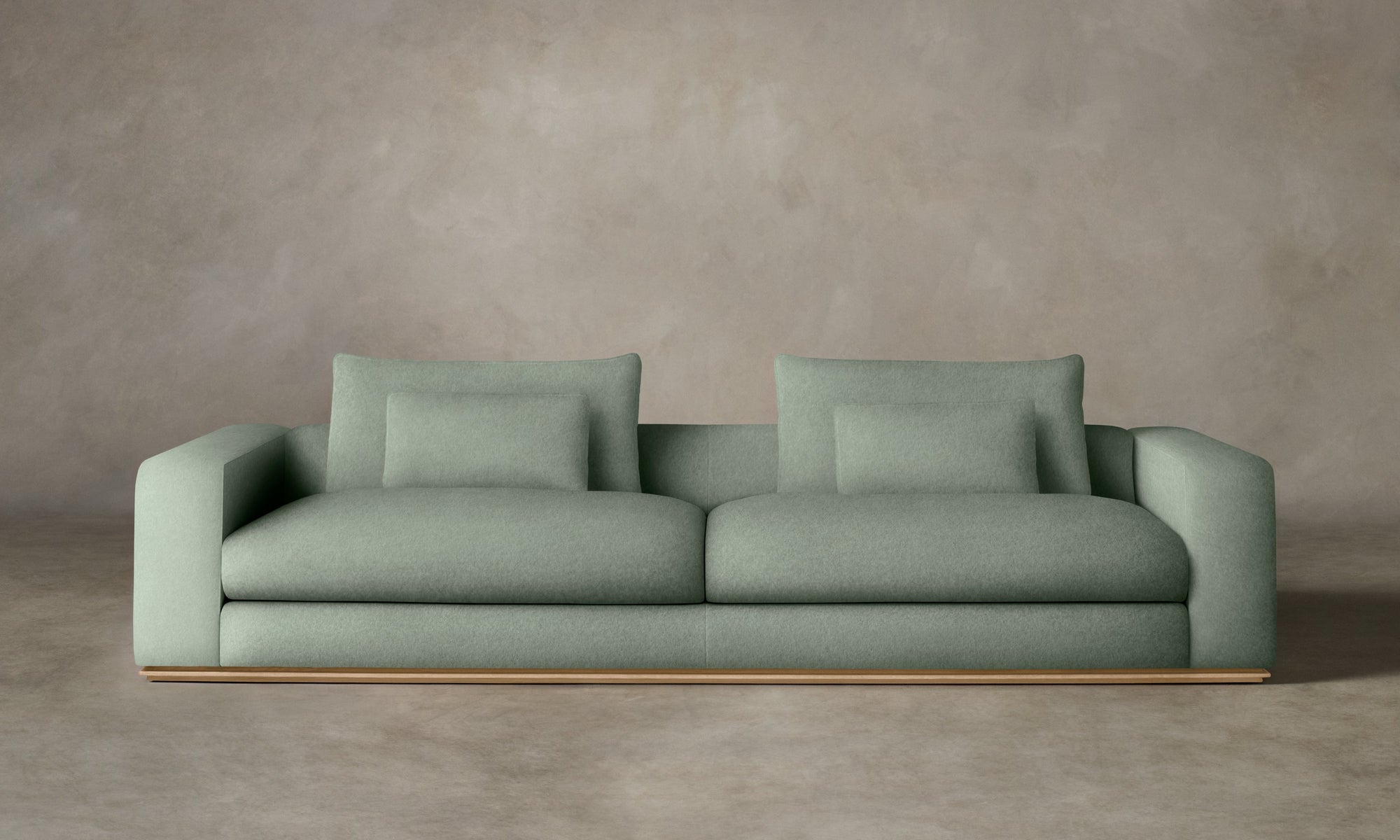 The Nicola Sofa - Performance Velvet Seafoam