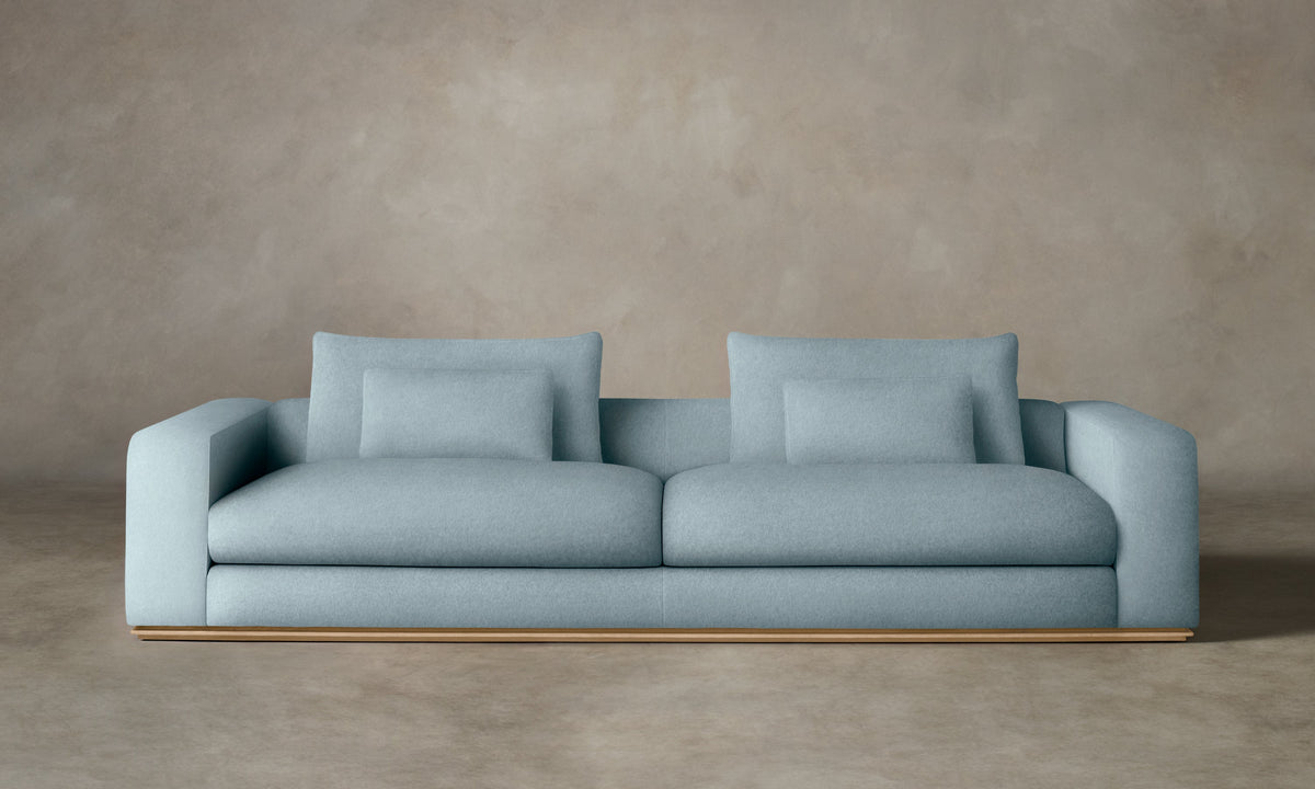 The Nicola Sofa - Performance Velvet Sky