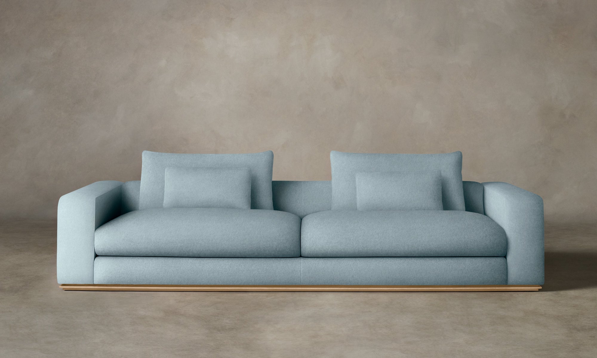 The Nicola Sofa - Performance Velvet Sky