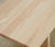 Close up of the top of the Reyes Bench in Nubuck Leather in the color Sail finished in Natural Ash.