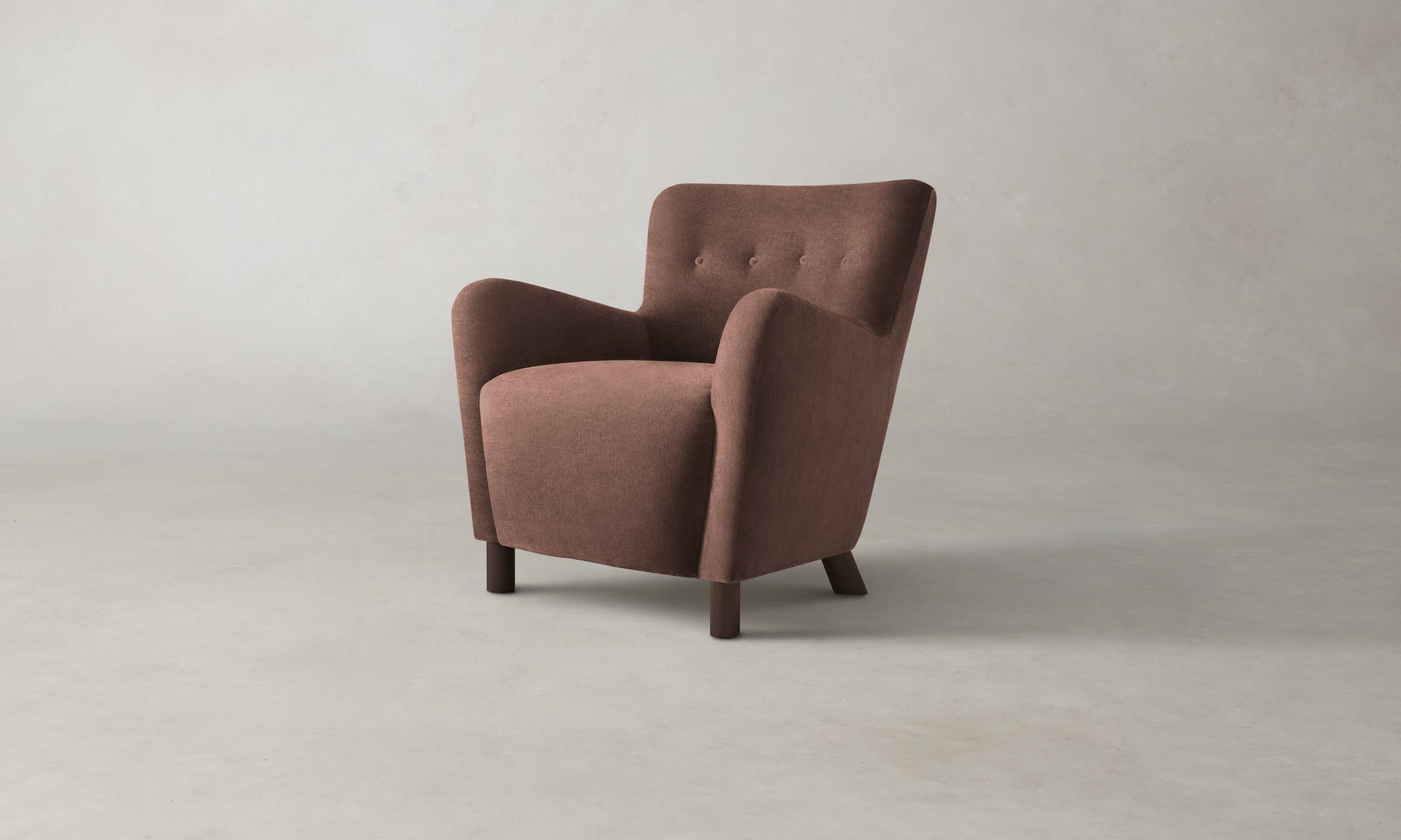 The Perry Chair - Marled Alpaca Velvet Molasses