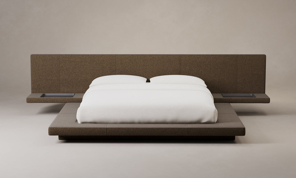 The Petra Bed - Italian Brushed Wool Cocoa