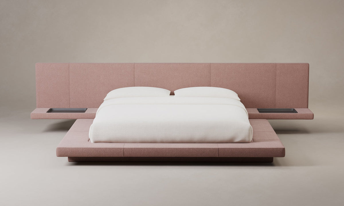The Petra Bed - Mohair Peony