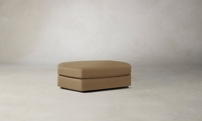 The Varick Ottoman - Costa Leather Portobello