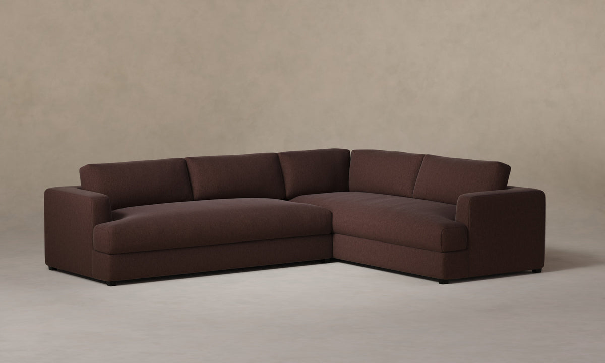 The Varick Sectional - Marled Alpaca Velvet Molasses