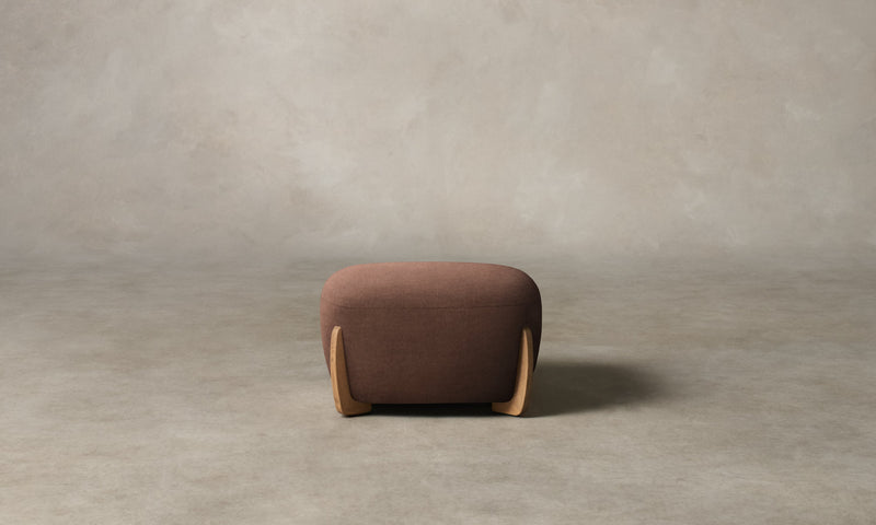 The Vera Ottoman - Marled Alpaca Velvet Molasses