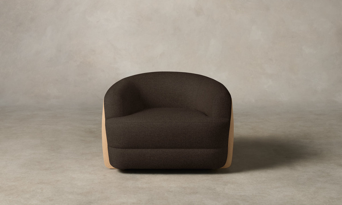 The Vera Swivel Chair - Italian Brushed Wool Cocoa