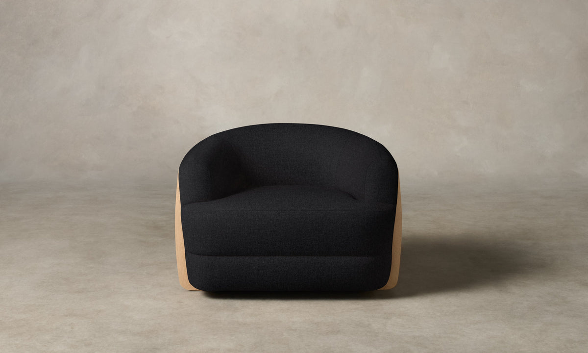 The Vera Swivel Chair - Italian Brushed Wool Pepper