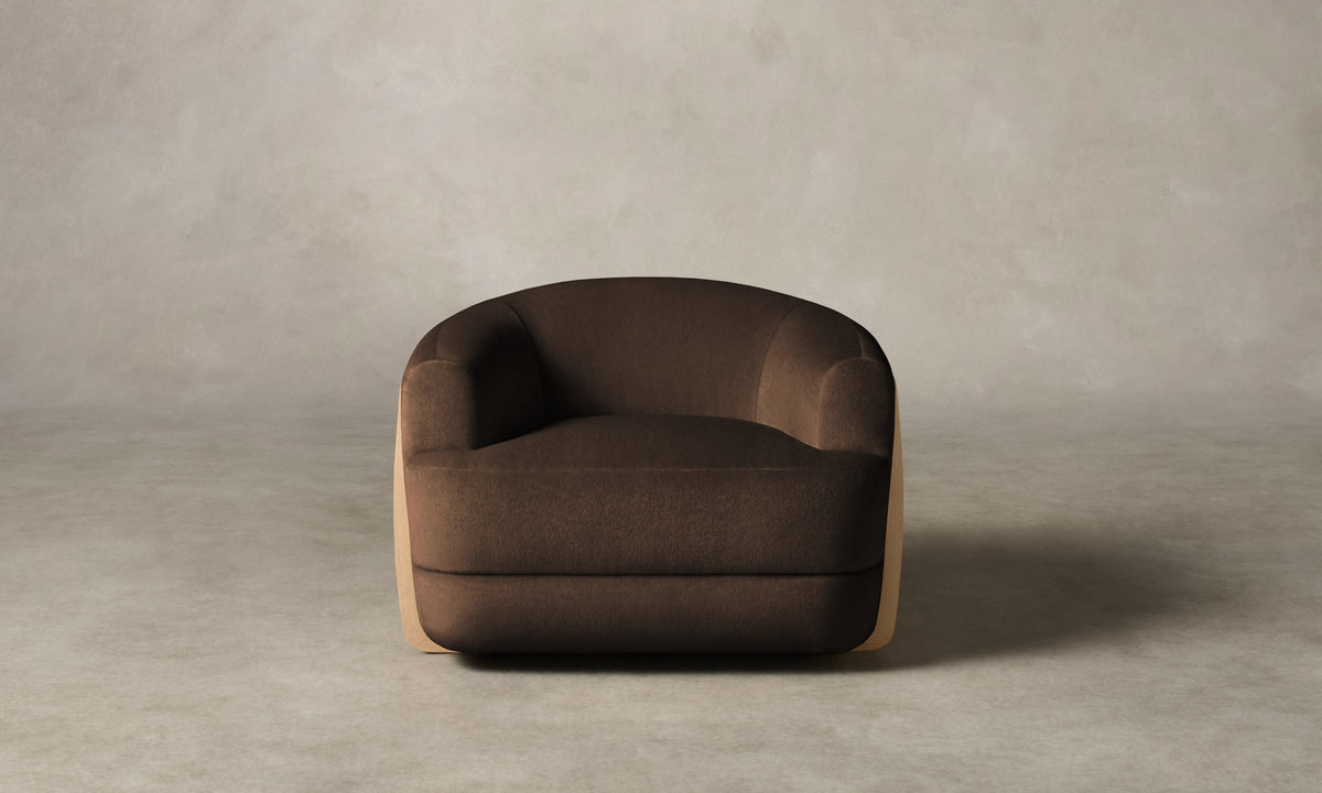 The Vera Swivel Chair - Performance Velvet Bark