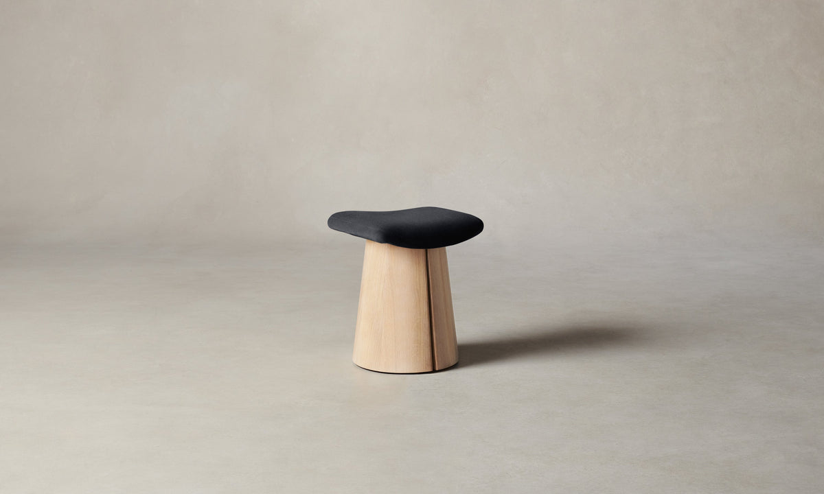 The Weston Stool - Marled Alpaca Velvet Nightfall