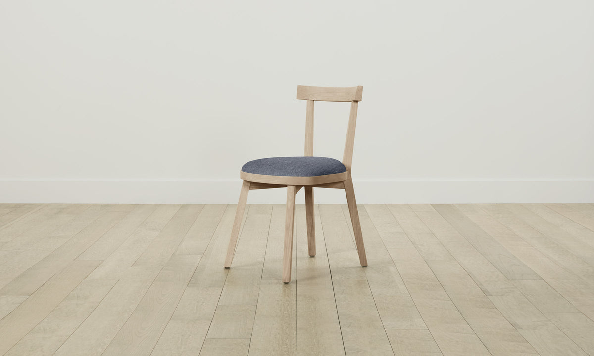The Allen Dining Chair - Heritage Belgian Linen Lake