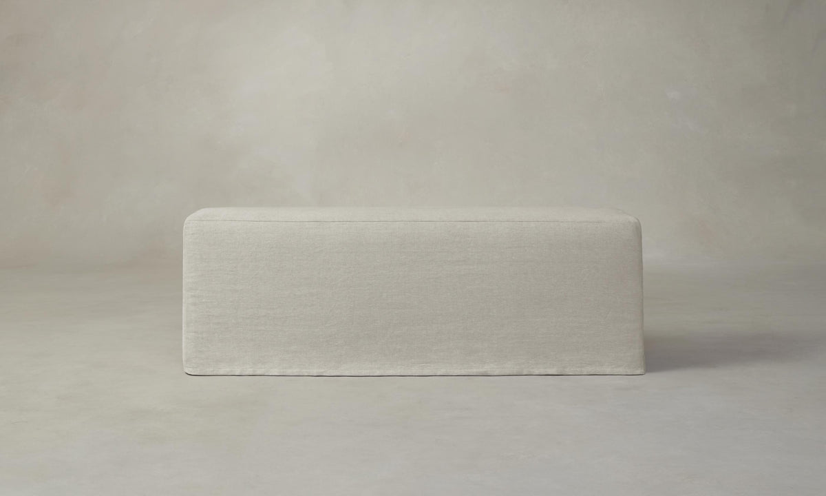 The Beacon Dining Bench - Heritage Belgian Linen Alder