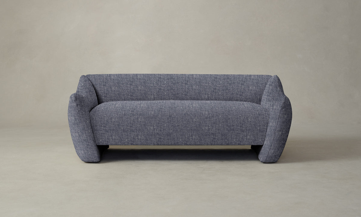 The Bond Settee - Heritage Belgian Linen Lake