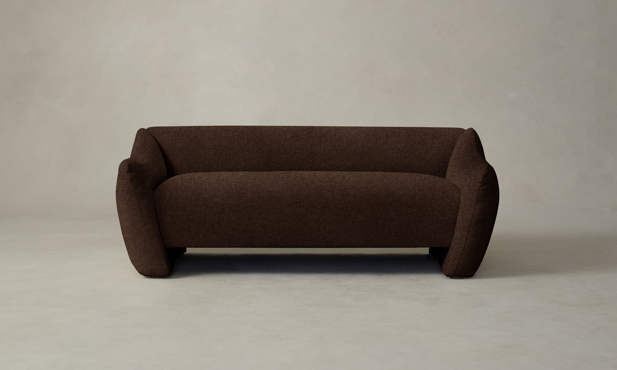 The Bond Settee - Italian Brushed Wool Cocoa