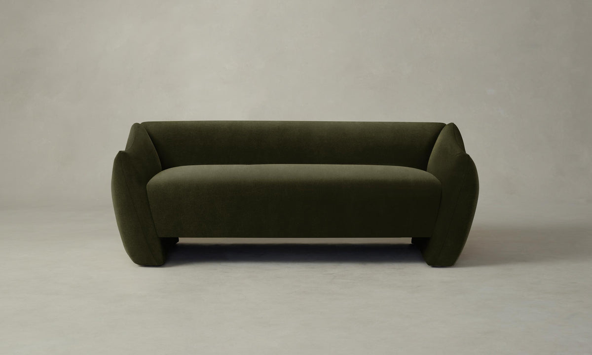 The Bond Settee - Performance Velvet Olive