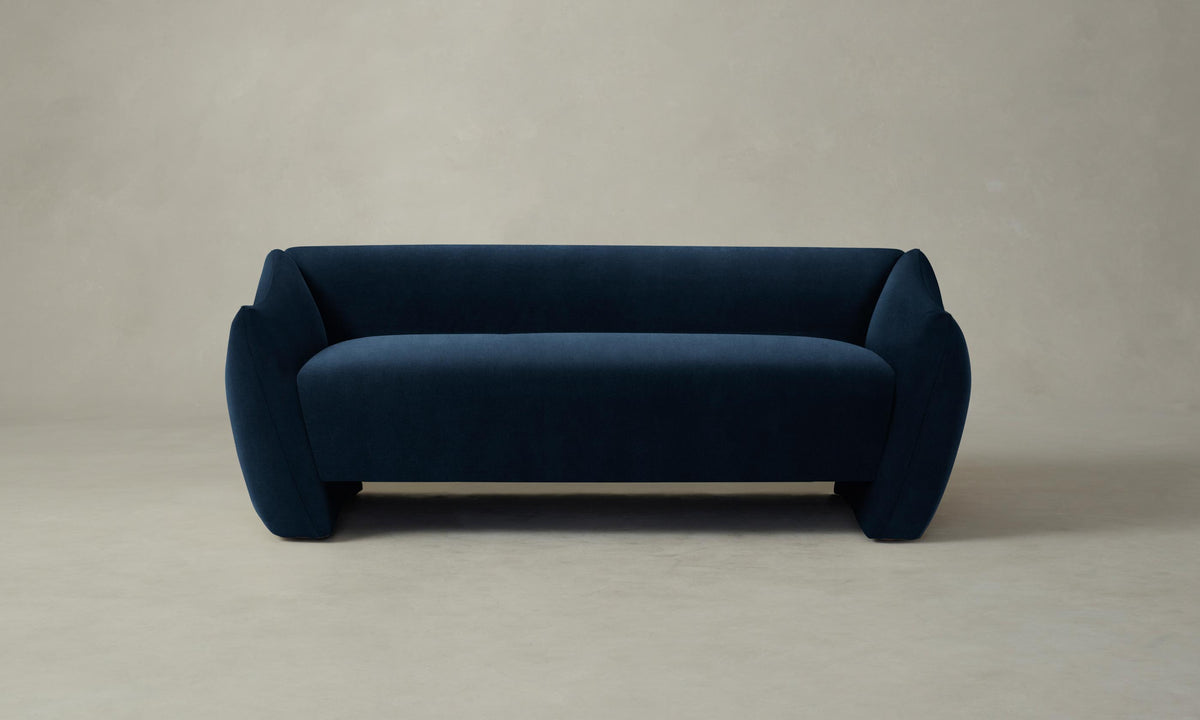 The Bond Settee - Performance Velvet Sapphire