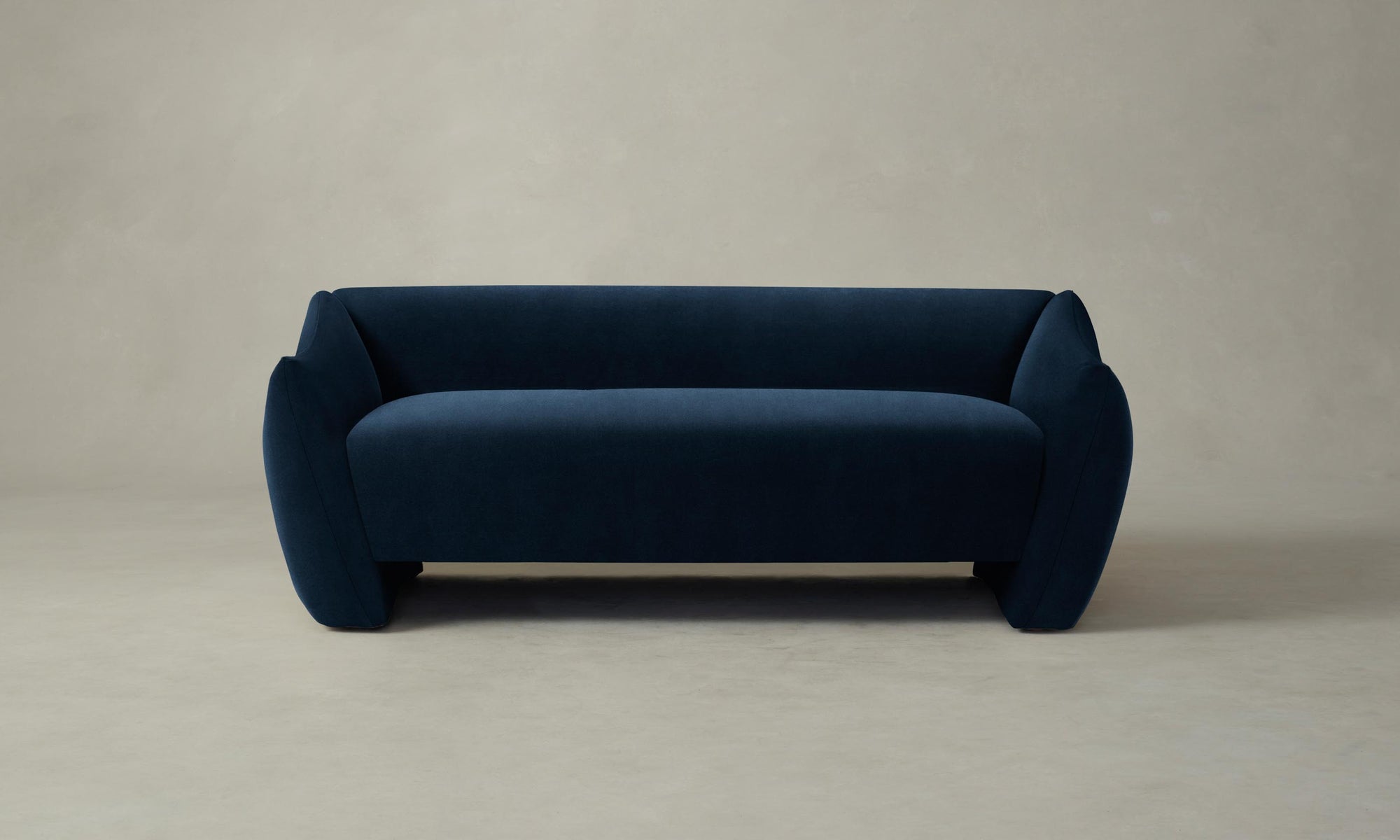 The Bond Settee - Performance Velvet Sapphire