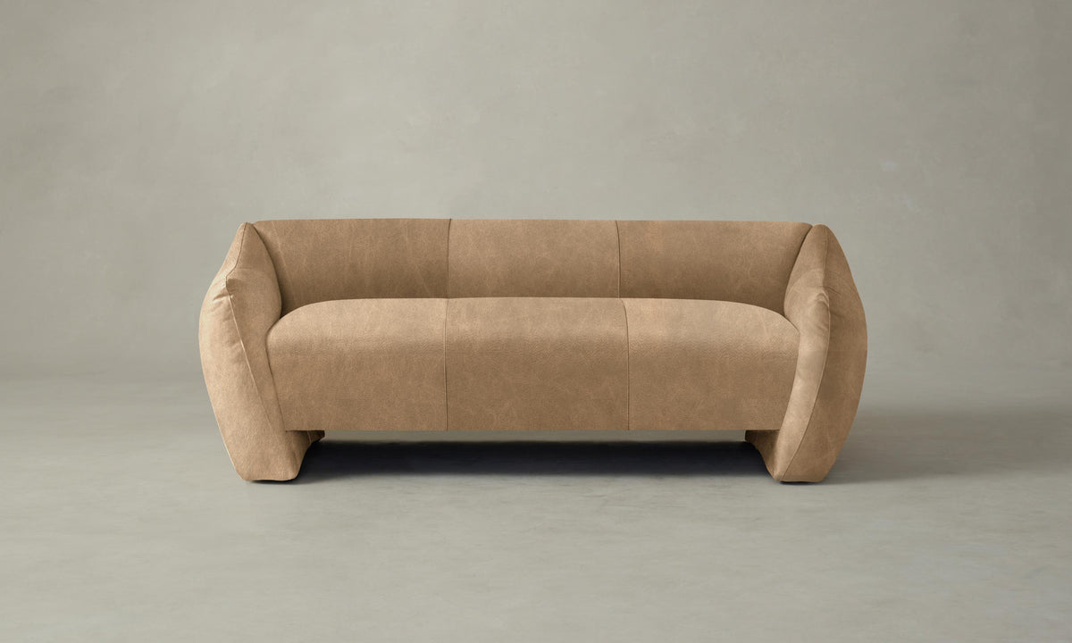 The Bond Settee - Tuscan Leather Camel