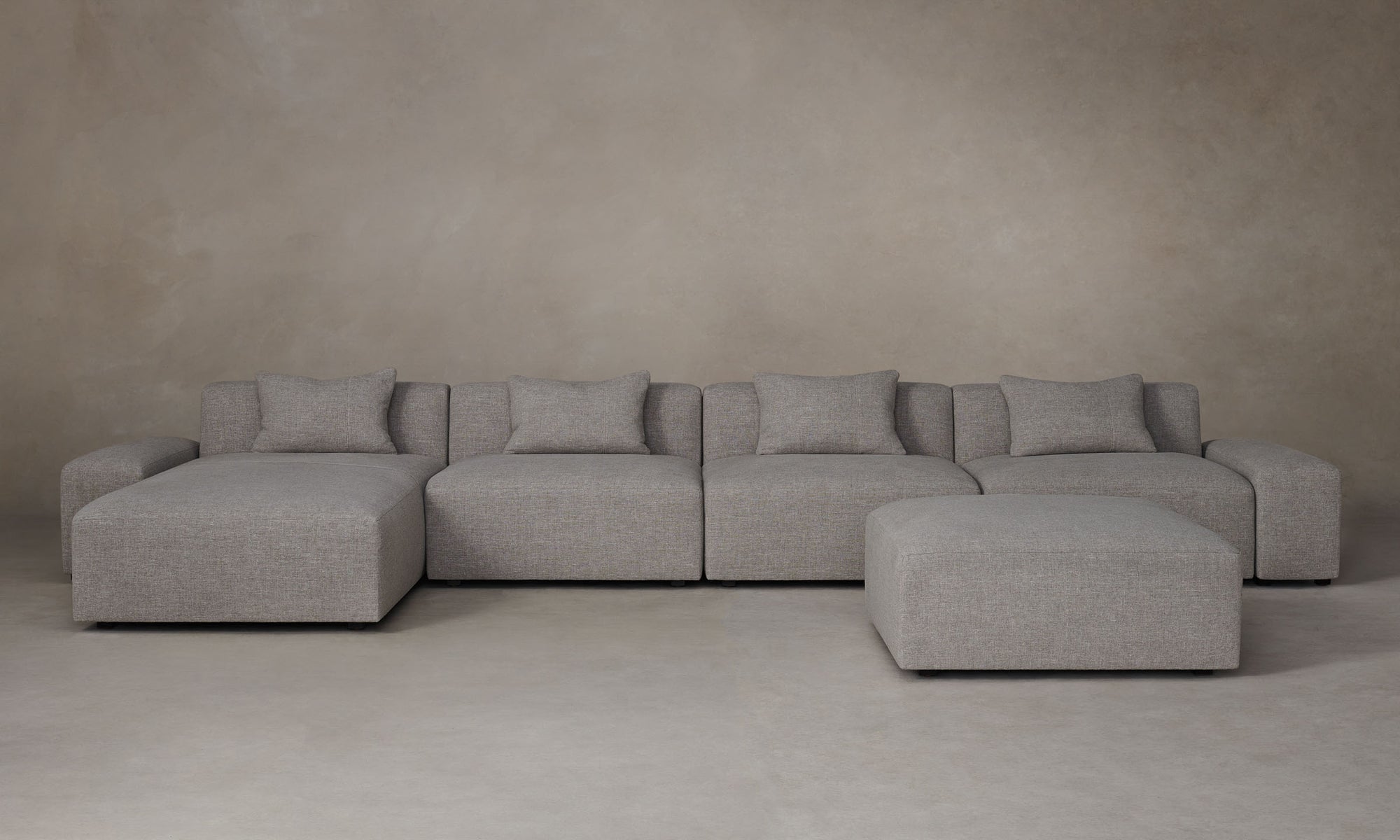 The Breuer Modular Sectional - Heritage Belgian Linen Agate
