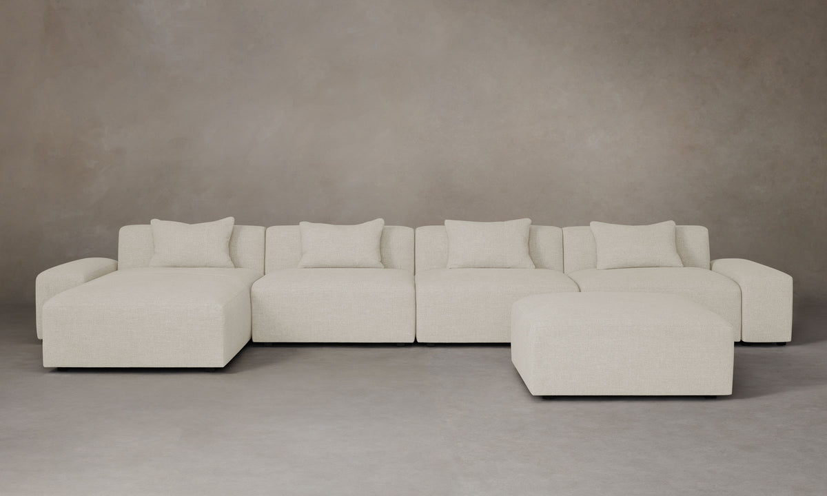 The Breuer Modular Sectional - Heritage Belgian Linen Alder