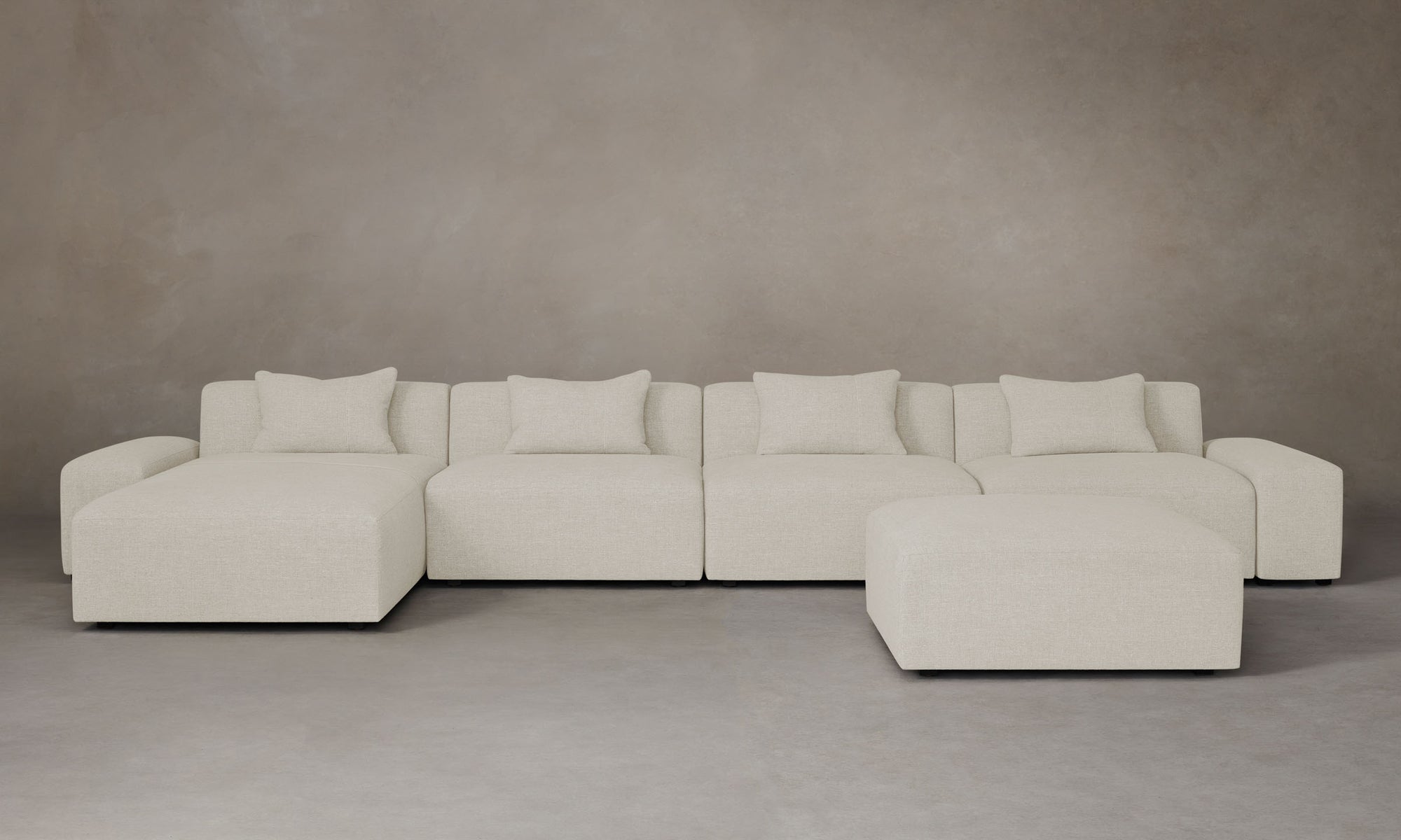 The Breuer Modular Sectional - Heritage Belgian Linen Alder