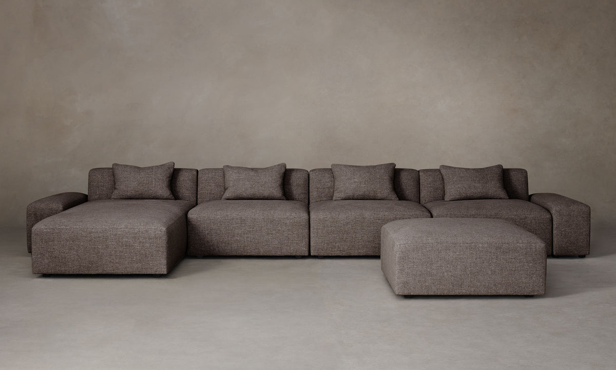The Breuer Modular Sectional - Heritage Belgian Linen Carob