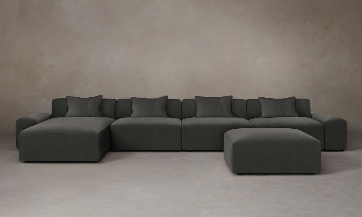 The Breuer Modular Sectional - Performance Velvet Slate