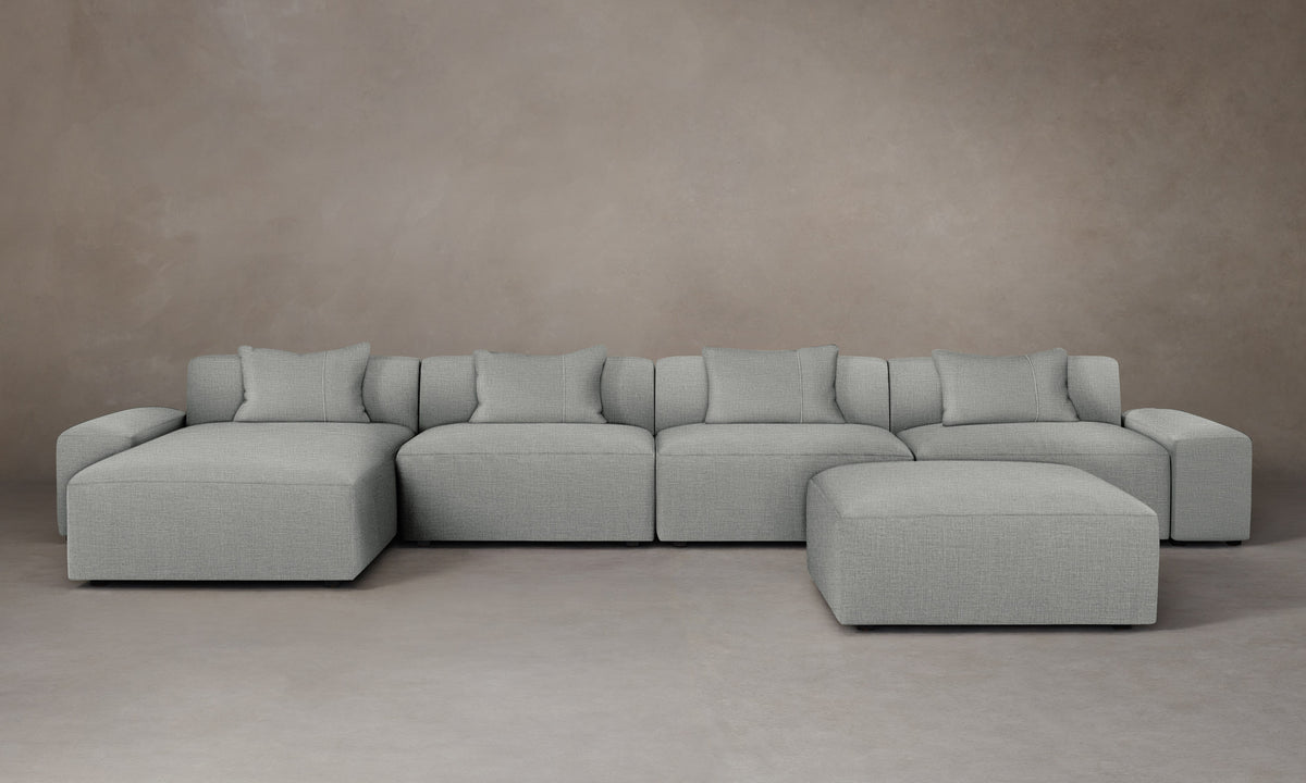 The Breuer Modular Sectional - Performance Woven Chenille Rain