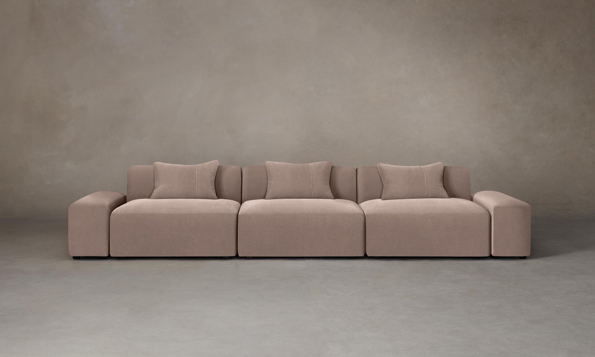The Breuer Modular Sofa - Mohair Peony