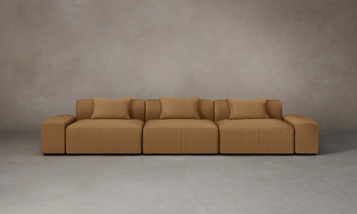 The Breuer Modular Sofa - Pebbled Leather Latte
