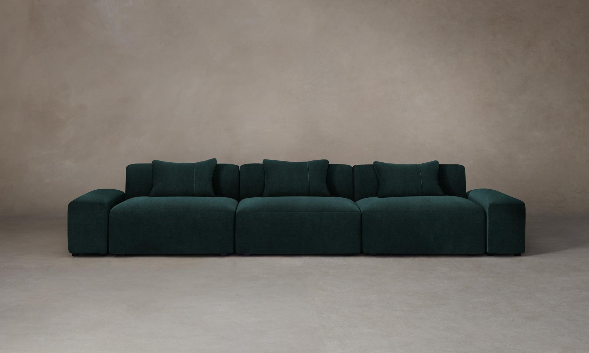 The Breuer Modular Sofa - Performance Velvet Emerald