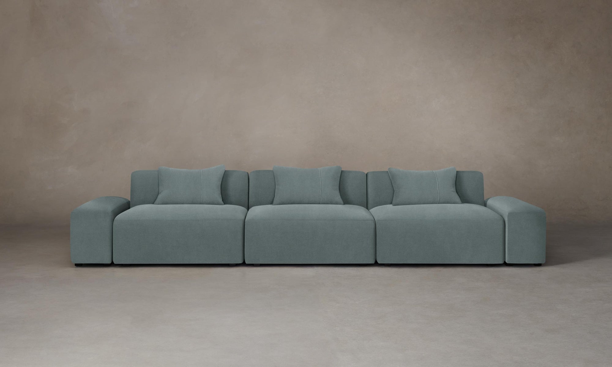 The Breuer Modular Sofa - Performance Velvet Seafoam