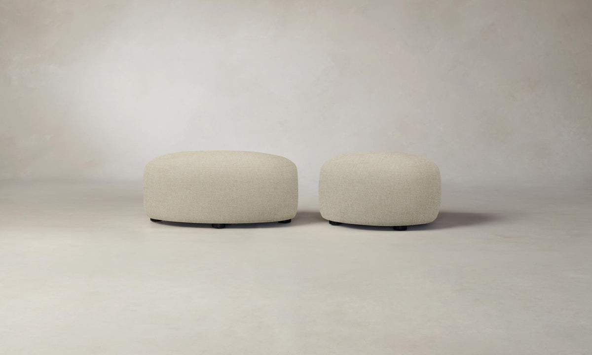 The Chelsea Ottoman - Heritage Belgian Linen Alder