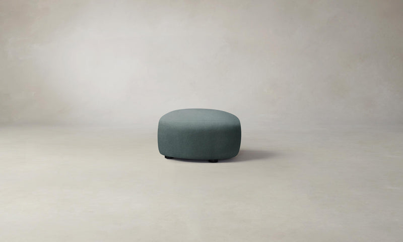 The Chelsea Ottoman - Performance Velvet Seafoam