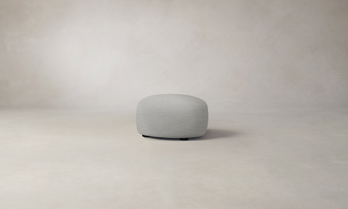 The Chelsea Ottoman - Performance Woven Chenille Rain